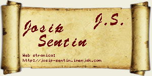 Josip Sentin vizit kartica